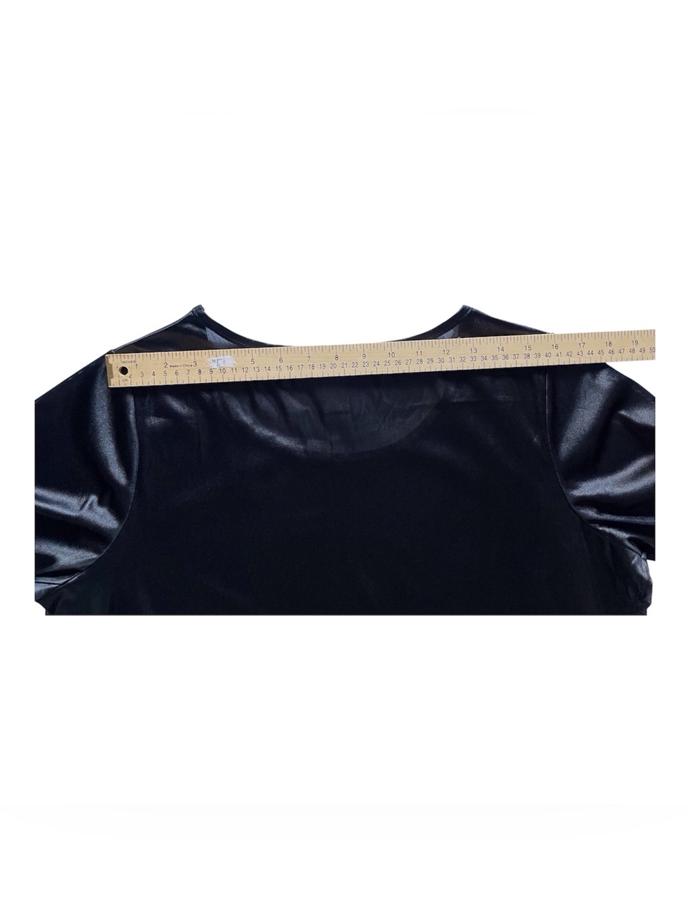 Roaman's Black Transparent Black OversizeWomen's Tunic Top with Short Sleeves, M - Picture 6 of 11